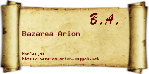 Bazarea Arion névjegykártya